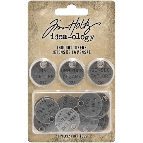Idea-Ology Metal Adornments 18/Pkg-Thought Tokens